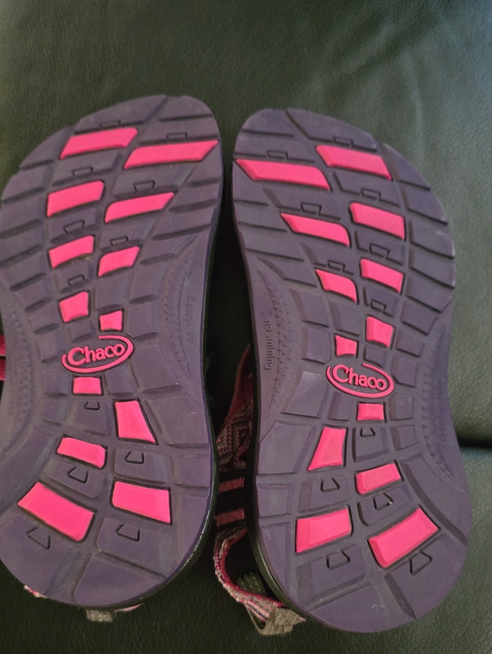Chaco Kids Purple Sandals with Pink Tread Accents Size 2